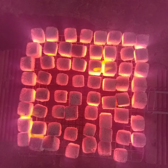 Premium Coconut Shisha Hookah Coal Cube Briquettes Less Ash, Longer Lasting, Clean Burning