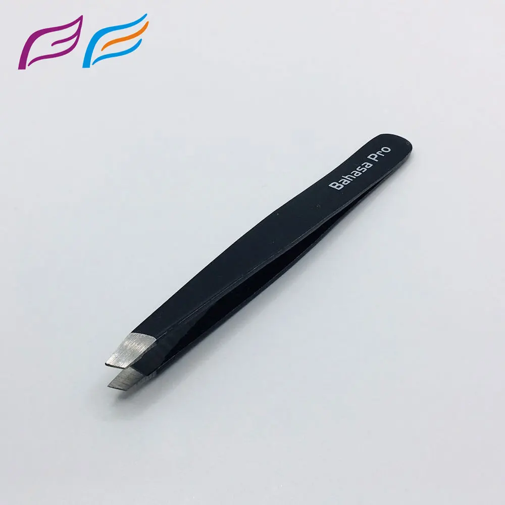 Wholesale Slanted Tweezer Eyebrow Best Brow Tweezers for Ingrown Hairs with custom logo packaging and colors