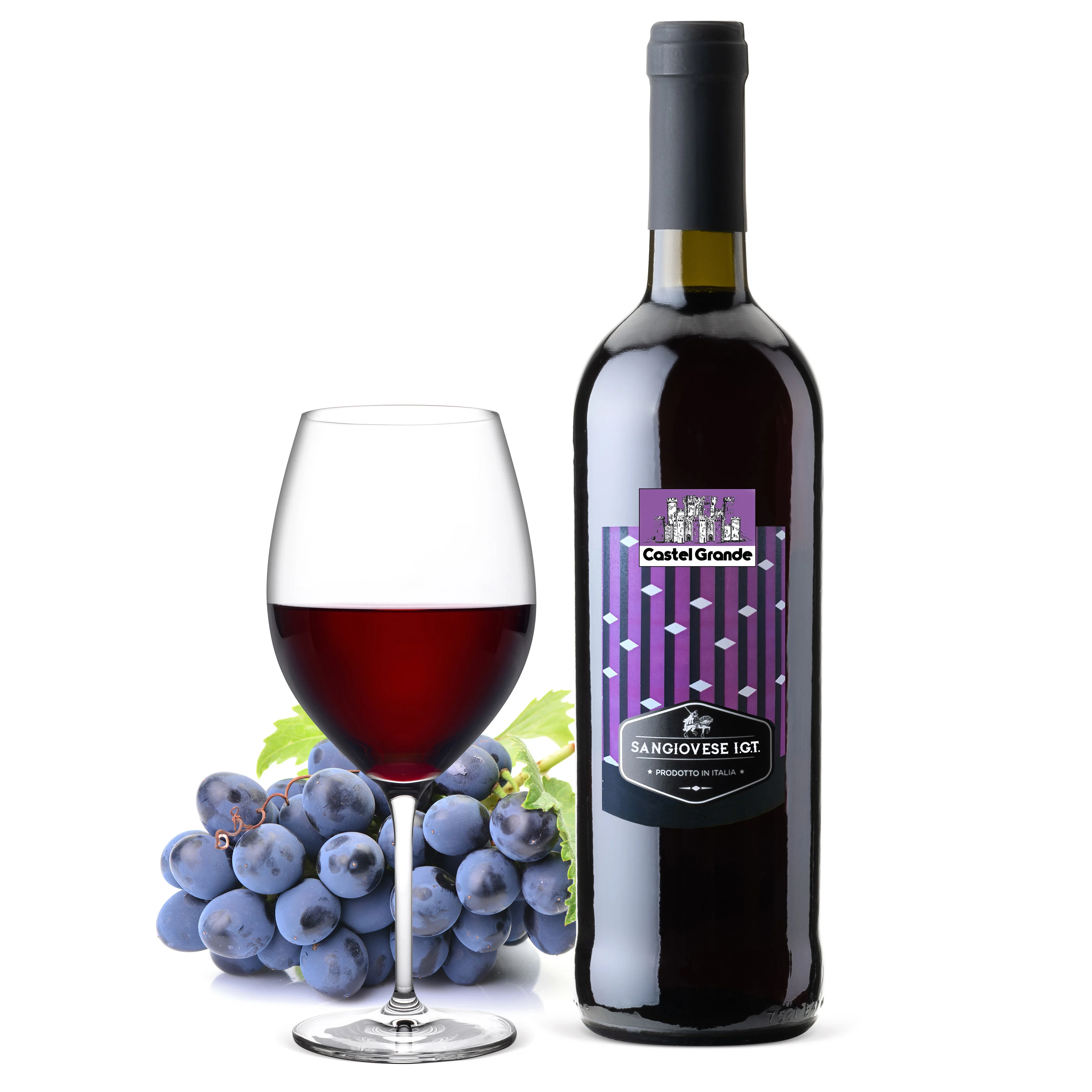 Итальянское красное вино Sangiovese IGT 750 мл сделано в Италии столовое качественная стеклянная бутылка