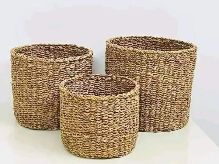 100% Natural Material Seagrass Baskets Latest Design Hot Selling Eco-friendly Seagrass Baskets New Arrivals