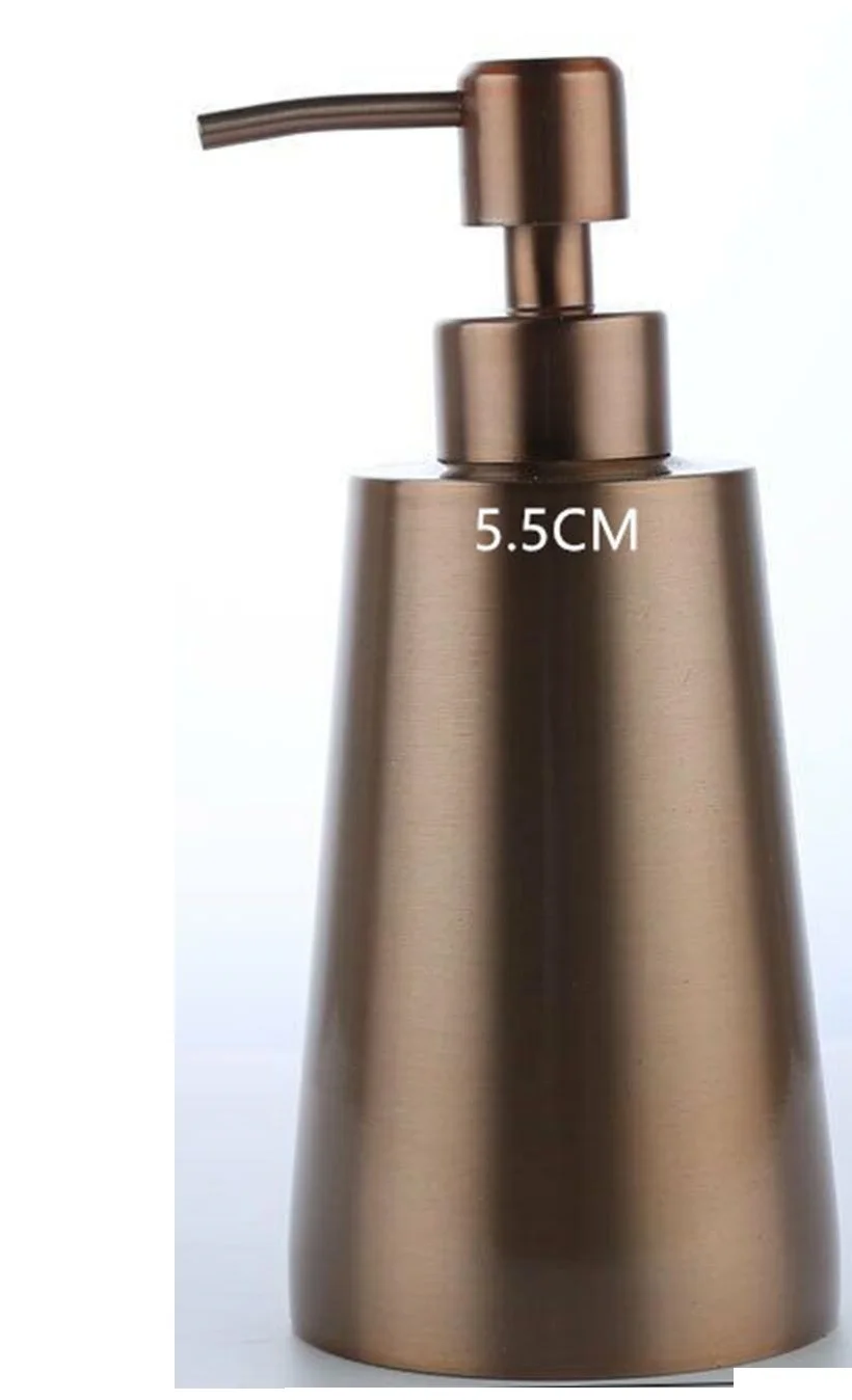 Top Quality Metal Liquid Soap And Shampoo Dispenser With Pump Gold Color Plated Shiny Look Bathroom And Washroom Accessories