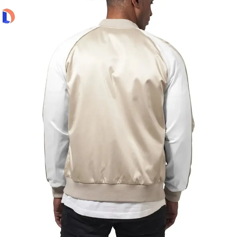 Wholesale Embroidered Satin Bomber Reversible Jacket Street Style Trending Jackets