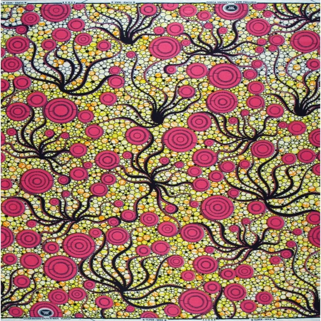 African Print 6 Yards Polyester Cloth, Ankara Fabric for Dressmaking, African Wax Print for Clothing and Quilting