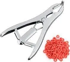 Ring Plier Stainless Steel Double leaf Spring Two Jaws 21cm Veterinary Instrument