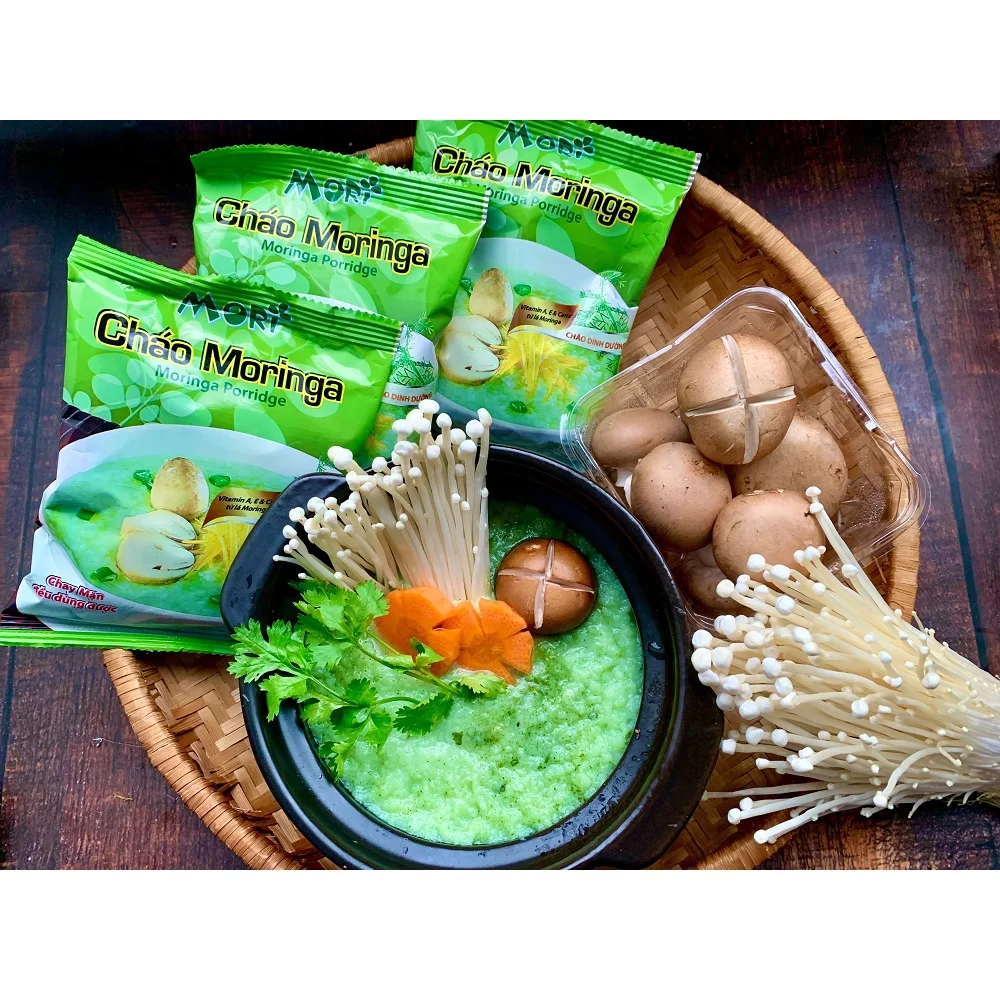 Rice moringa leaf powder Ingredients Instant Porridge Instant Congee 30packs x 50g Export From Vietnam