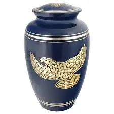 Flying Butterflies Funeral Cremation Adult  Brass Urn For Human Ashes The Urn Additionally Comes With A Luxurious Velvet Bag