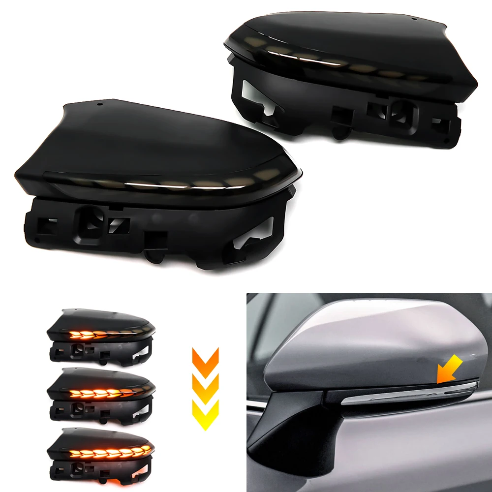 For Toyota Camry XV70 C-HR CHR Prius XW50 PHV 2018- 2020 Car LED Dynamic Turn Signal Light Side Mirror Indicator Blinker Lamp