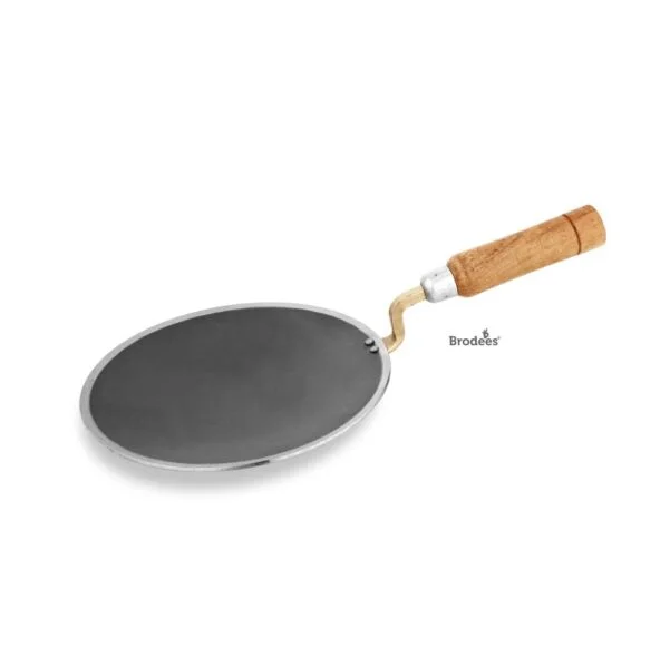 Indian Made Cast Iron Tawa Pan Pizza Crepe Pan Dosa Roti Tawa Budare Paw Bhaji for Home Use With Handle Wholesale Cheap Price