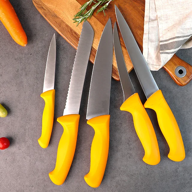 TUOBITUO PP TPR Handle German 1.4116 Steel Professional Bread Butchers Boning Utility Chef Kitchen Knives Knife Sets