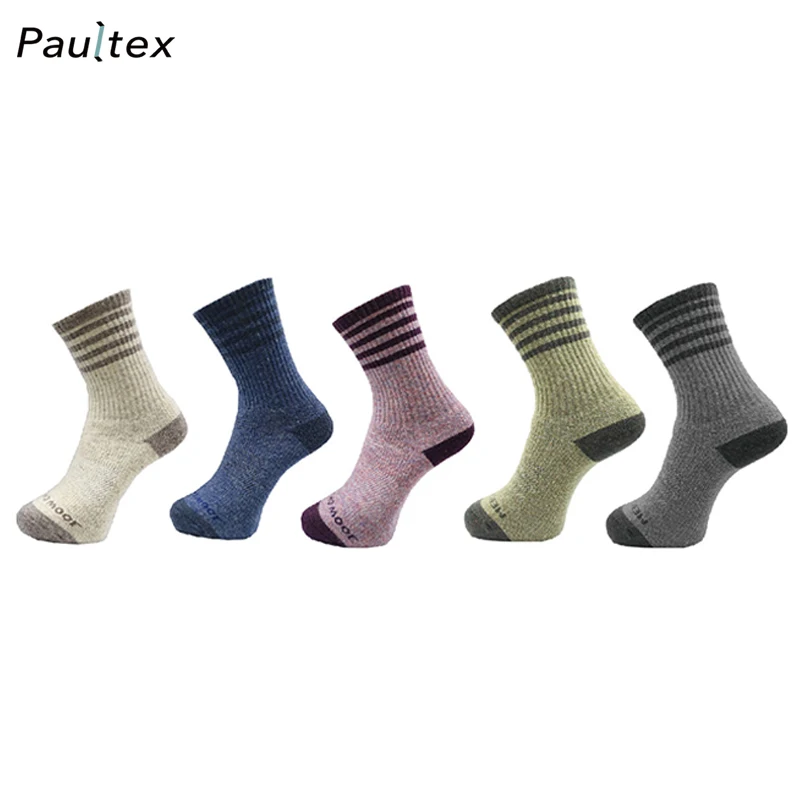 Men Winter Wool Socks Logo with Full Terry Structure
