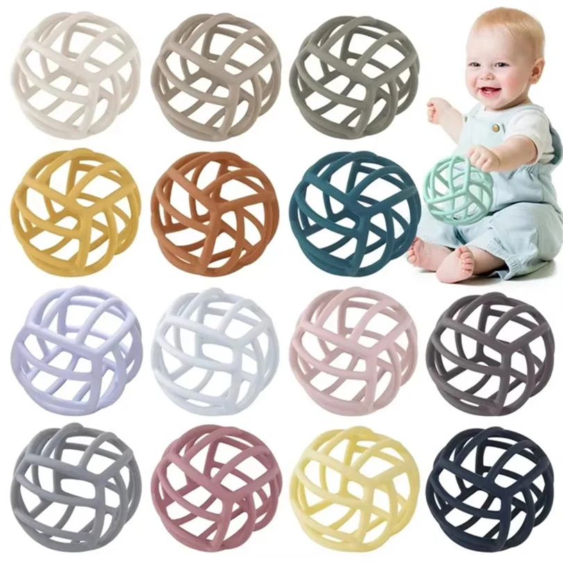 Food Grade Newborns Soft Silicone Kids Teether Products Colorful Silicone Chewing Teethers Chewing Toy Nursing Gift for Baby