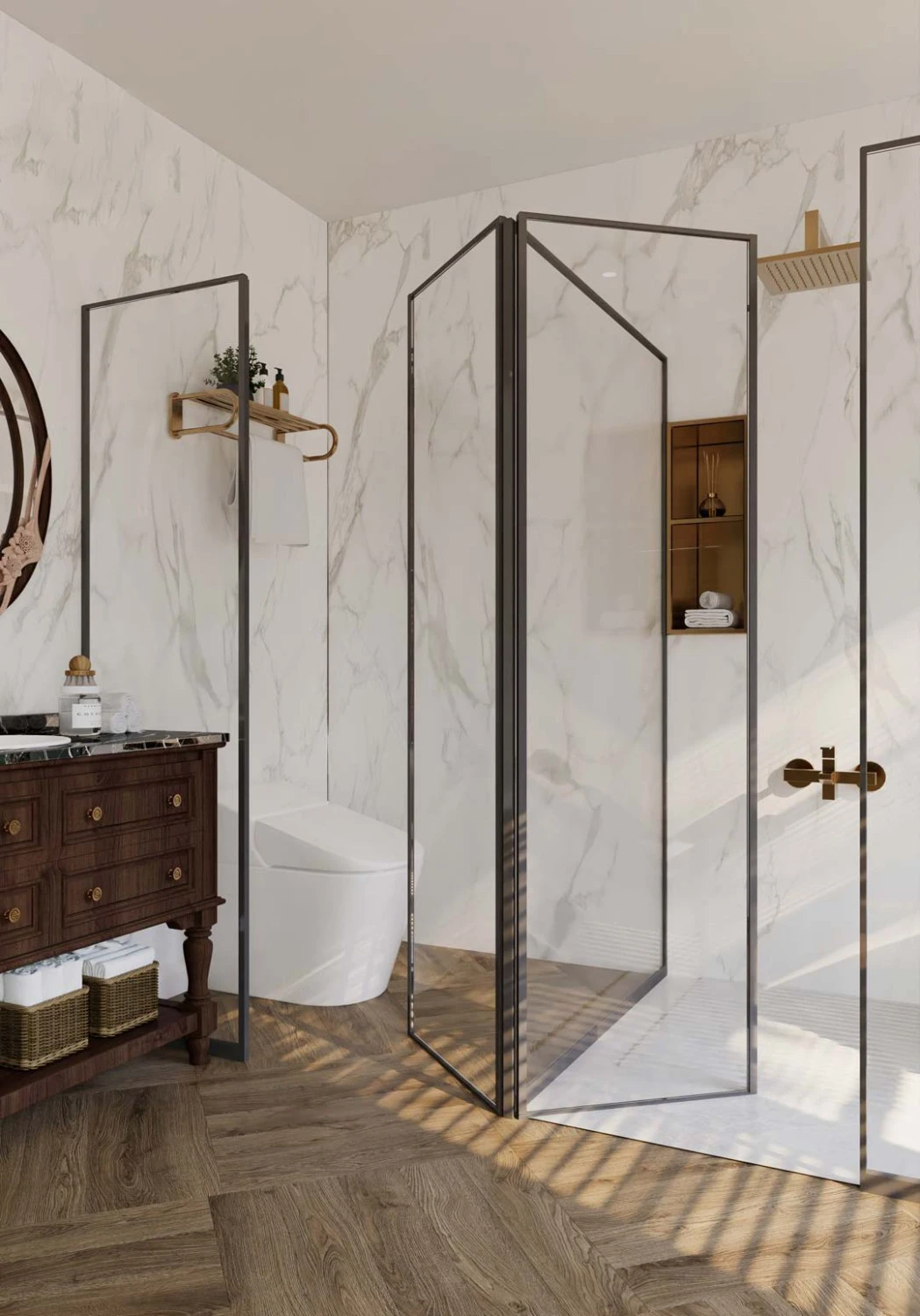 BOTON STONE Plastic Floor Tiles Plank 12mm Wood Click Lock Vinyl Waterproof Laminate Flooring SPC Shower Wall Panels