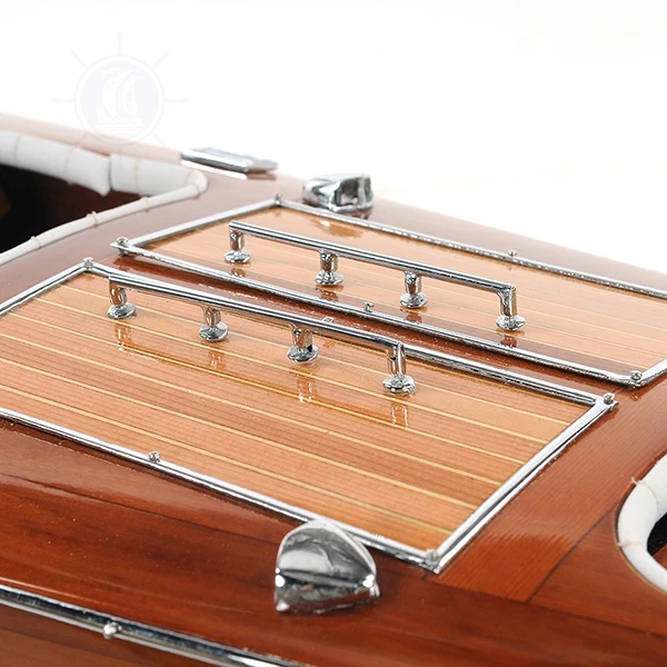 Chris Craft Triple Cockpit-Clearance Model Ship 62 cm Handcrafted Wooden Replica with Display Stand, Collectible, Decor, Gift, W