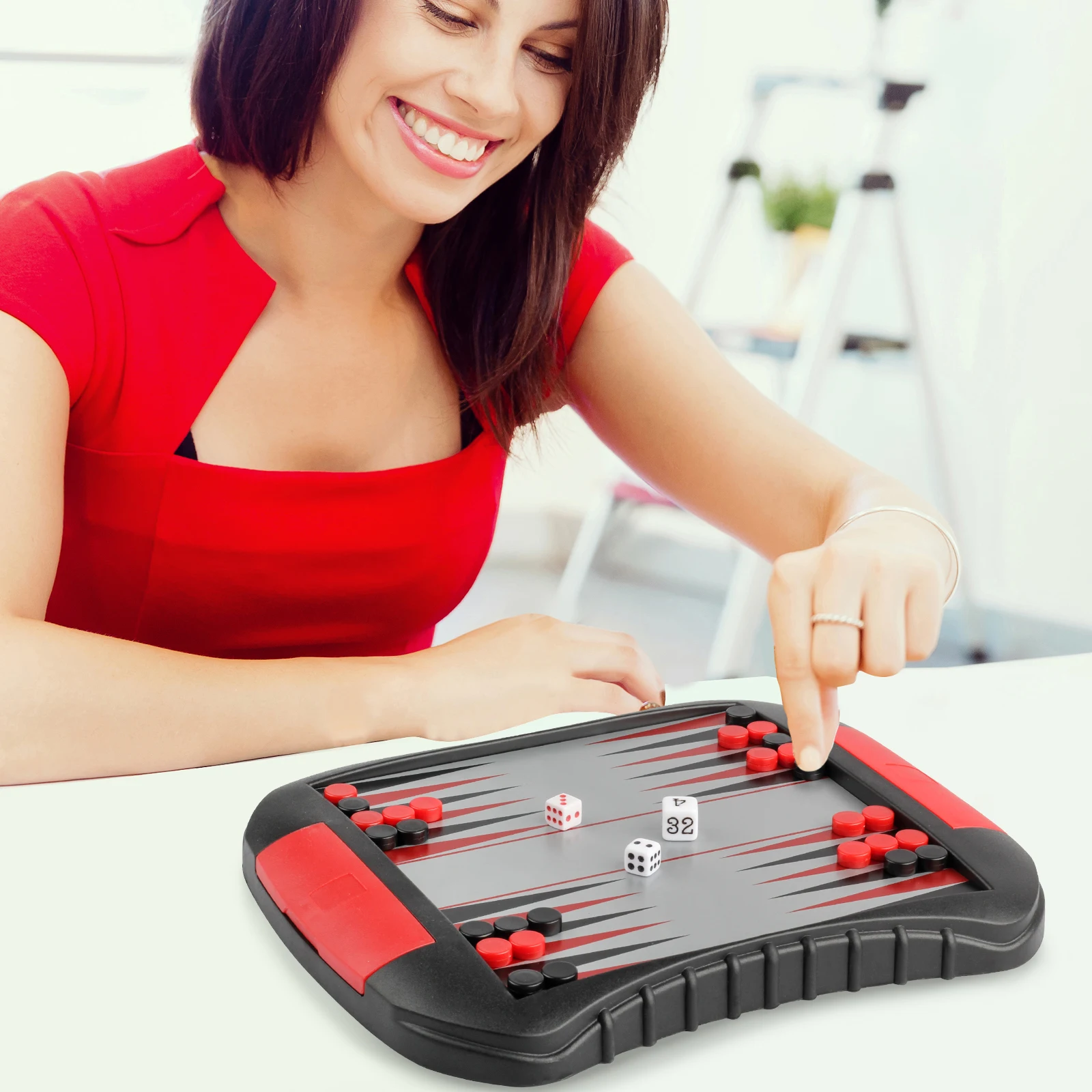 Factory Price Travel Table Board Game Plastic Backgammon Magnetic Chess Board Game Set