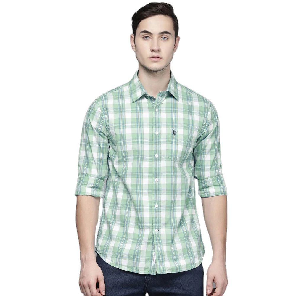 Мужская Фланелевая рубашка на пуговицах повседневная фланелевая в клетку с логотипом заказ большие размеры весна 2019