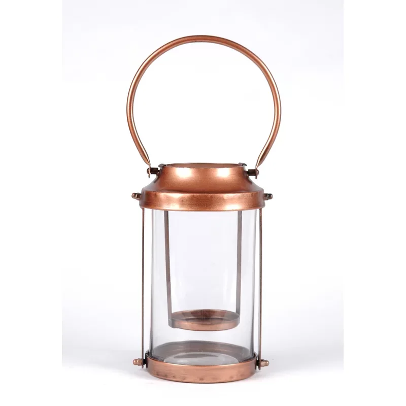 Super Quality Indian supply Wholesale European Style round brown Metal Candle Lantern For Wedding and Christmas Decoration
