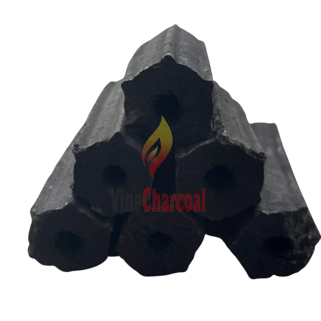 PREMIUM CHARCOAL FROM SAWDUST RAW COMPRESS TO HEXAGONAL SHAPE EXPORT TO MIDDLE EAST EUROPE AND OTHERS