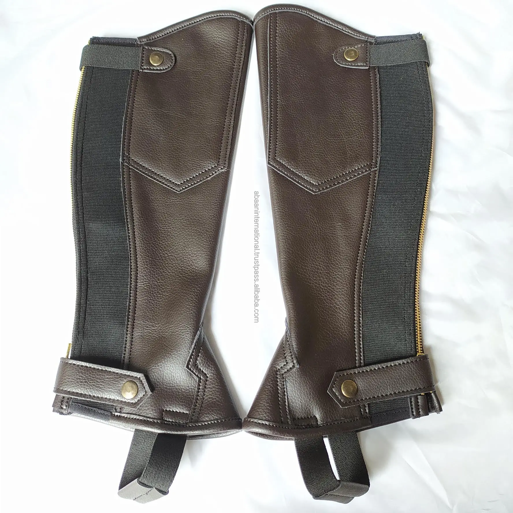 Adult Horse Riding Half Chaps anatomic design Available in two heights and calf sizes Made by Synthetic