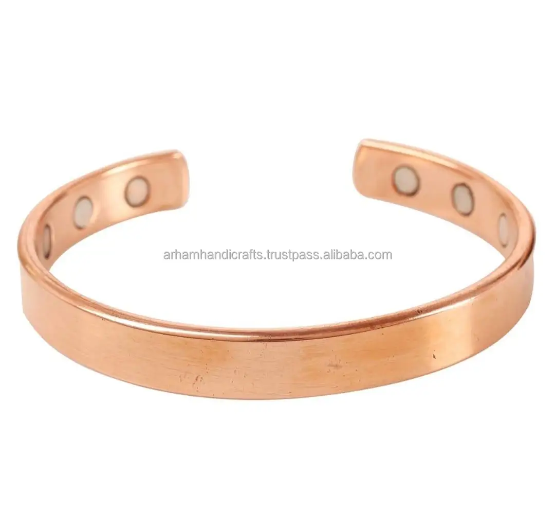 Copper Bracelet Men Women Magnets Cuff Magnetic All Design Copper Bangle Personalised Engraved Bracelet by LUXURY CRAFTS