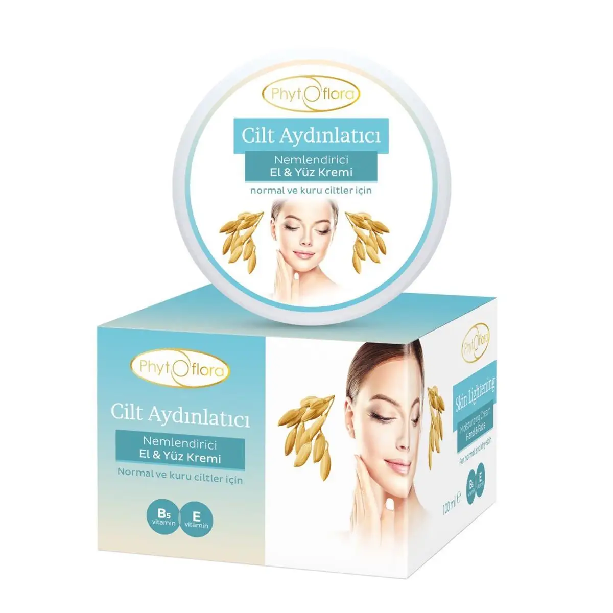 Skin Brightening Moisturizing Hand and Face Cream is a moisturizing care cream containing vitamins B5, B3.