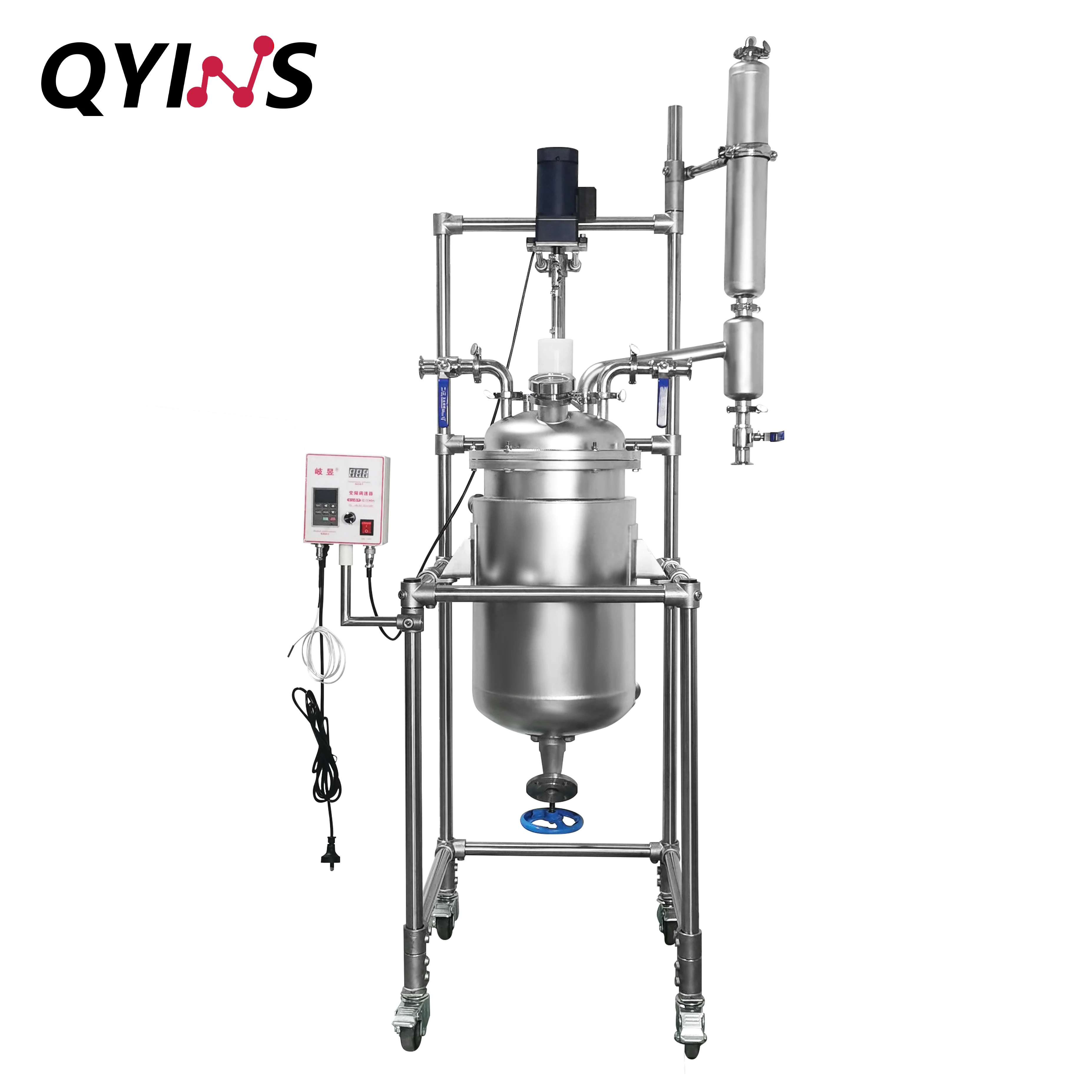 Automatic 30L SS 304/316 Stainless Steel Batch Stirred Jacketed Reaction Kettle Reactor with Chemical Mixing Agitation