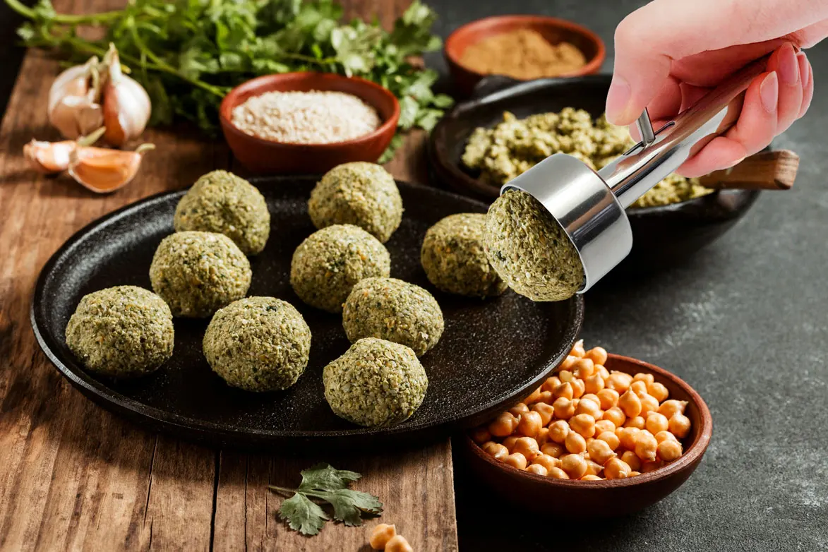 Steel Falafel and meatball Maker sliding mold