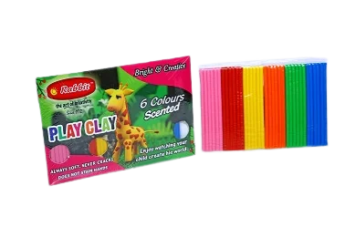 Quality Assure Play Clay 6 Color Stripes 50 GM Weight For Kids Playing Usage Clay Stripes Wholesale Prices