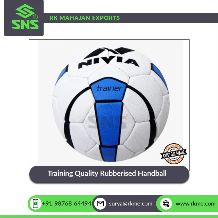 Indian Supplier of Good Quality Extra Grip Surface Hand-Stitched Training Quality Rubberized Handball at Competitive Price