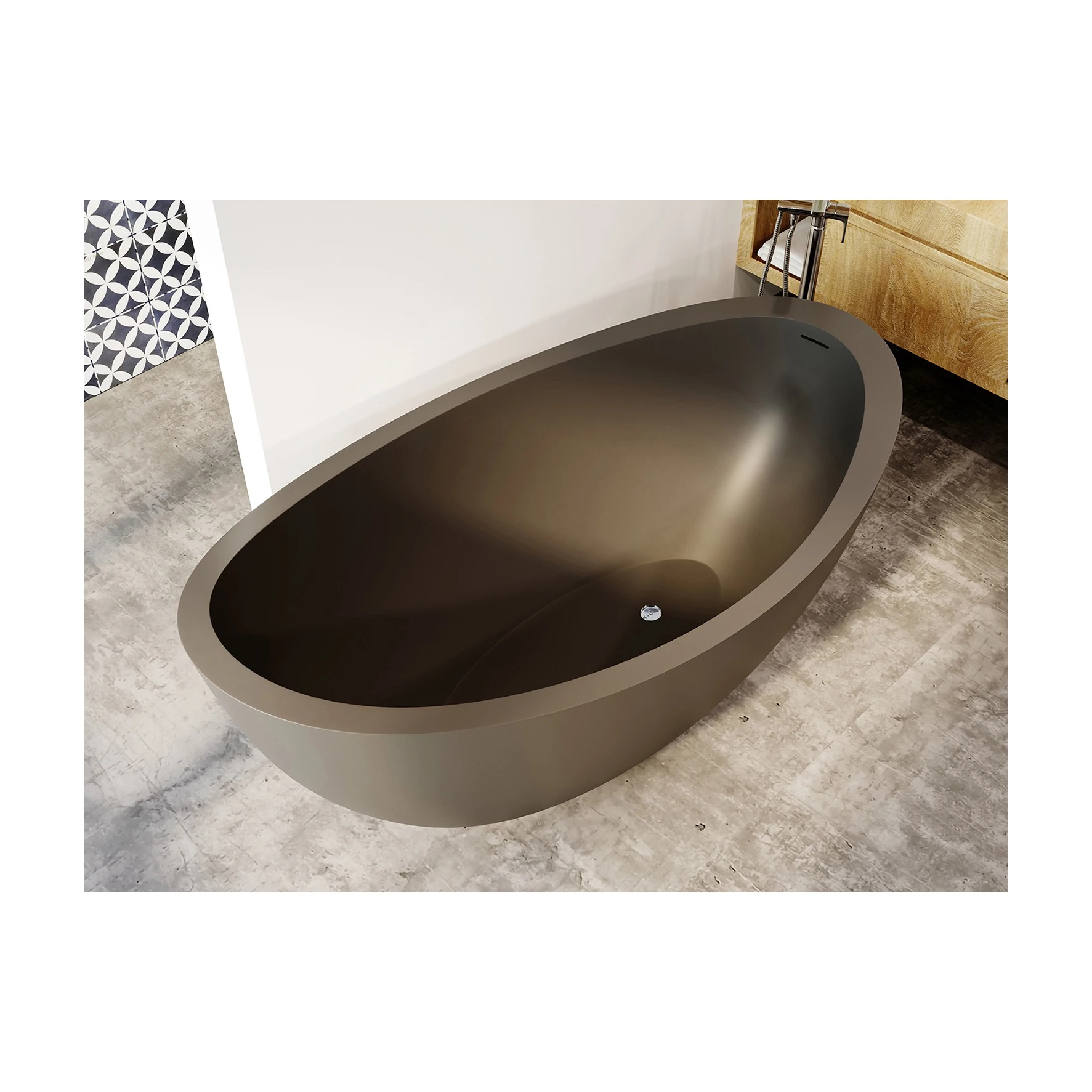 Freestanding Floor Mounted Brass Matte Black Bathroom Bathtub System Kit Waterfall Spout Bathtub Shower Faucet Mixer Set