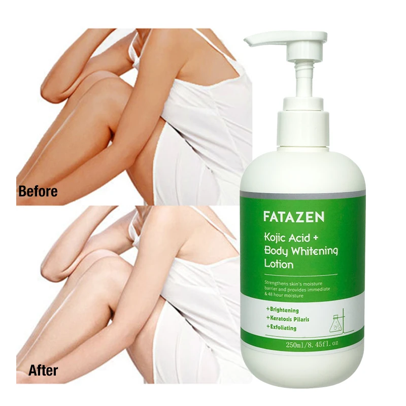 Private Label Organic Kojic Acid Whitening Lotion Body Repair Exfoliating Cream OEM Skin Care Moisturizing Body Whitening Lotion