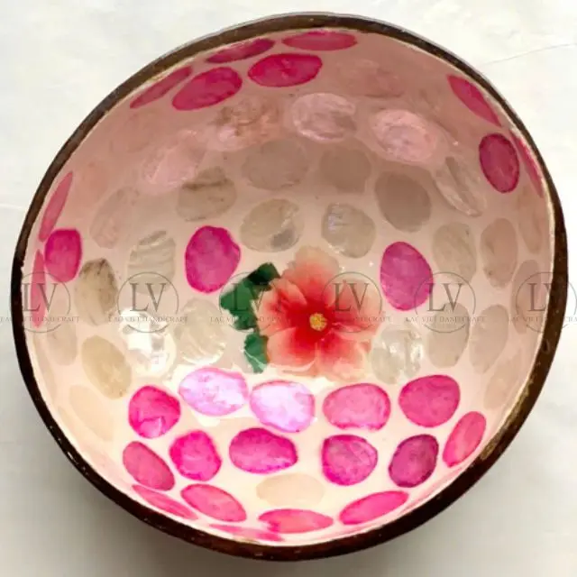 Top Ranking Natural Coconut Shell MOP Inlay Bowl With Variety Design For Kitchen Ware Wholesale Nice Price From Vietnam