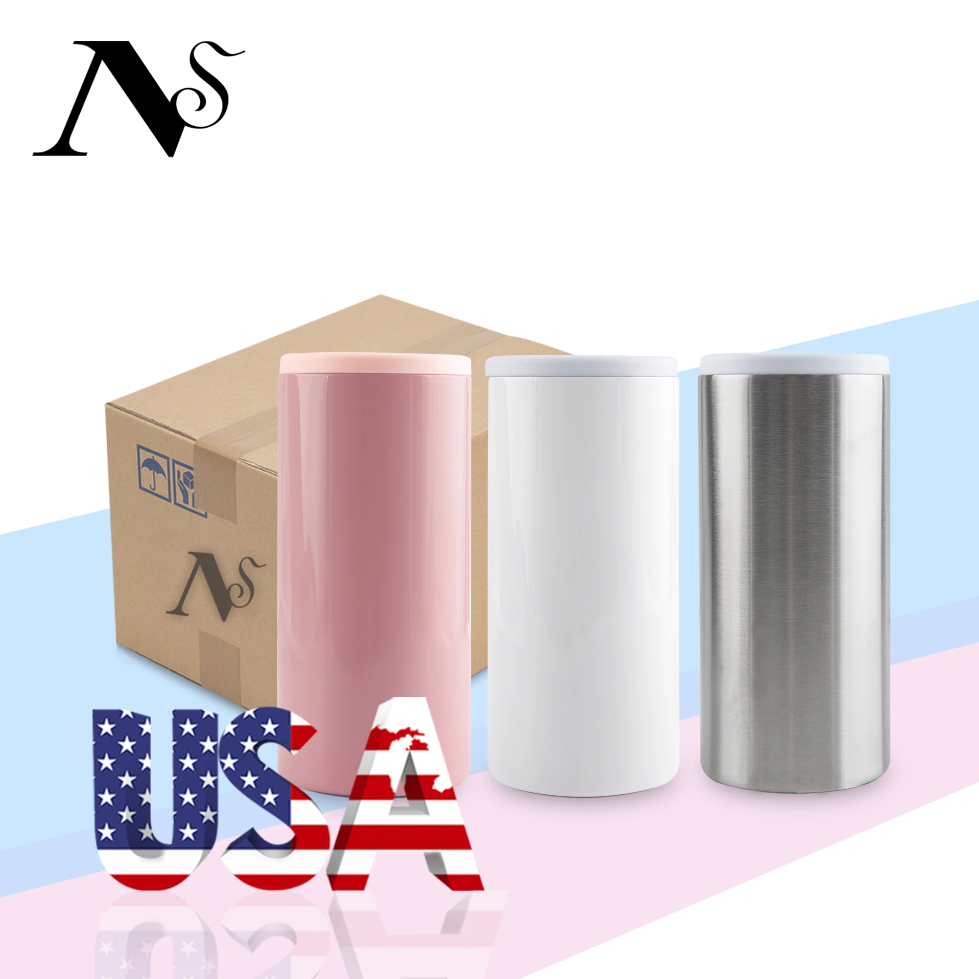 New Fashion Promotional Sublimation Printed Custom Neoprene Can Cooler 330ml slim\/fatty Drink Beer Bottle  Stubby Holder