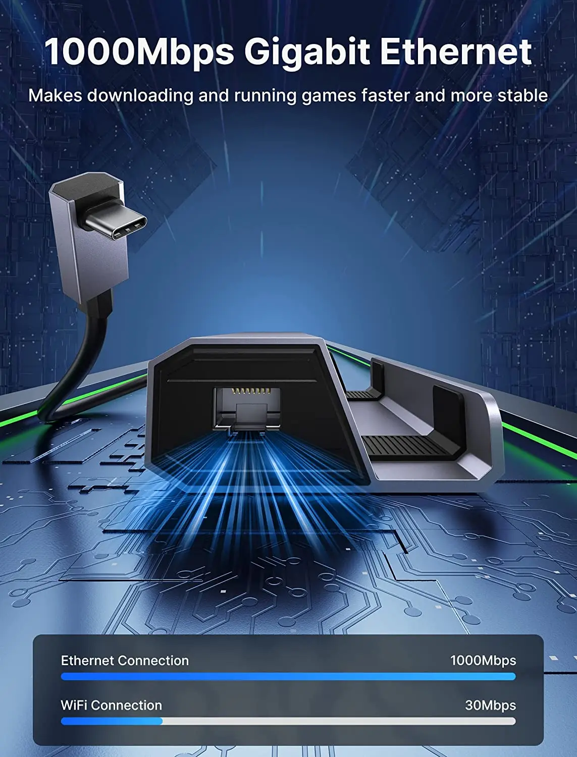 JSAUX обновленная 6 в 1 Паровая колода аксессуары док-станция USB C док-станция для паровой колоды