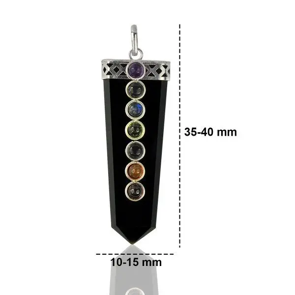 Wholesale Natural And Wonderful Quality Natural Crystal Black Tourmaline Chakra Pencil Charm Pendants Buy Online From Soha Agate