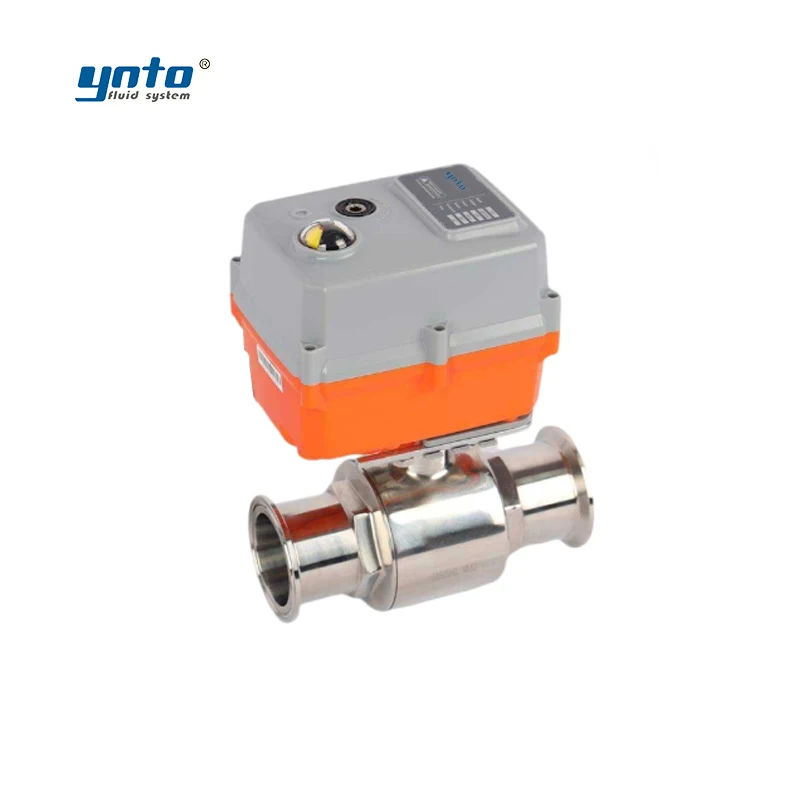 YNTO Control ball valve SS 220VAC 12V 304 on/off ball valve DC24V electric actuator with ball valve