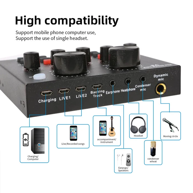OEM Factory Price High Quality Professional Sound Card  Recording USB Studio Condenser Microphone