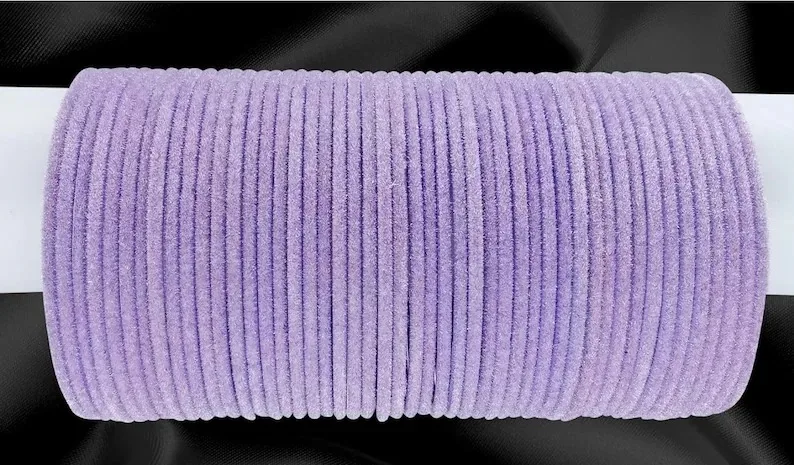 Velvet Metal BanglesGirls Bridal Women Bangles Karwachauth Navrati Bollywood Weddings Eid Diwali Parties Mehndi Haldi Bracelet