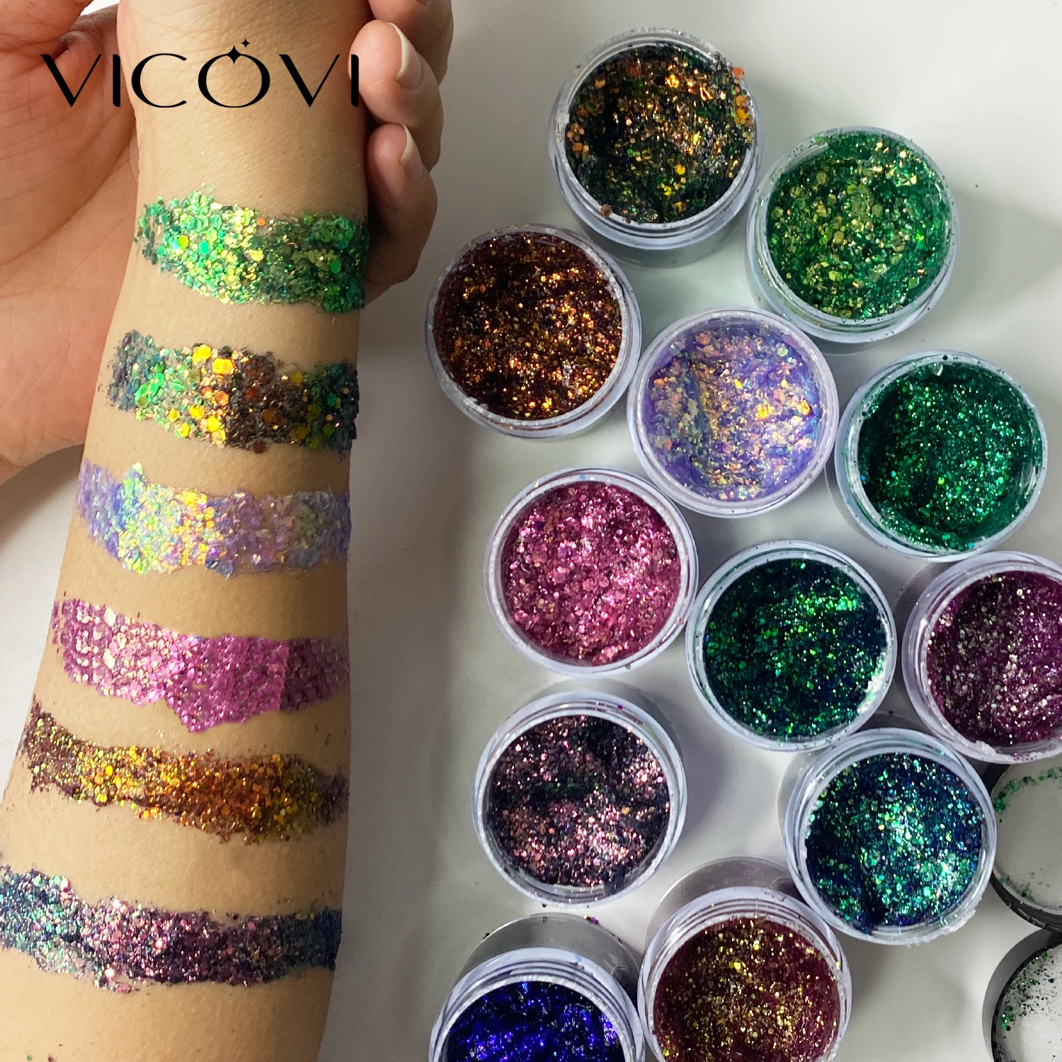 Large bottle of 30g stage makeup sequins gel eye shadow glitter powder pearlescent brand liquid gel eye shadow