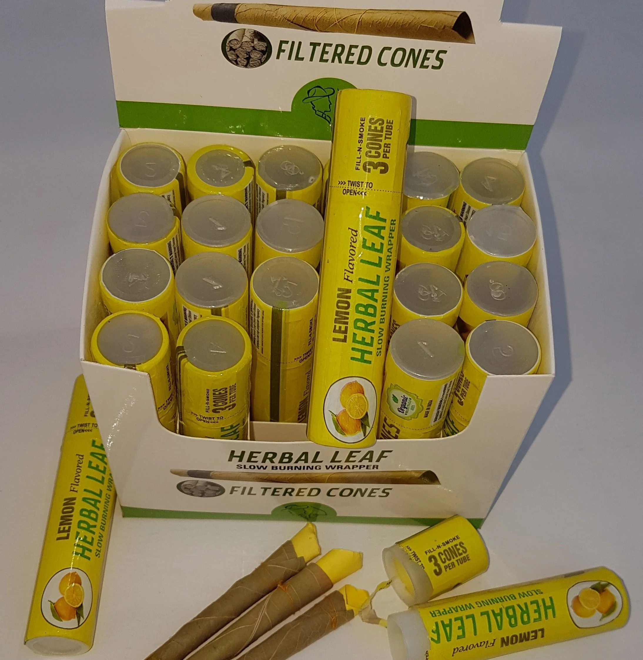 Unfiltered White Ebony Leaf cones in custom pack 4 USA Blueberry flavored cones King Queen Sizes factory sale best prices