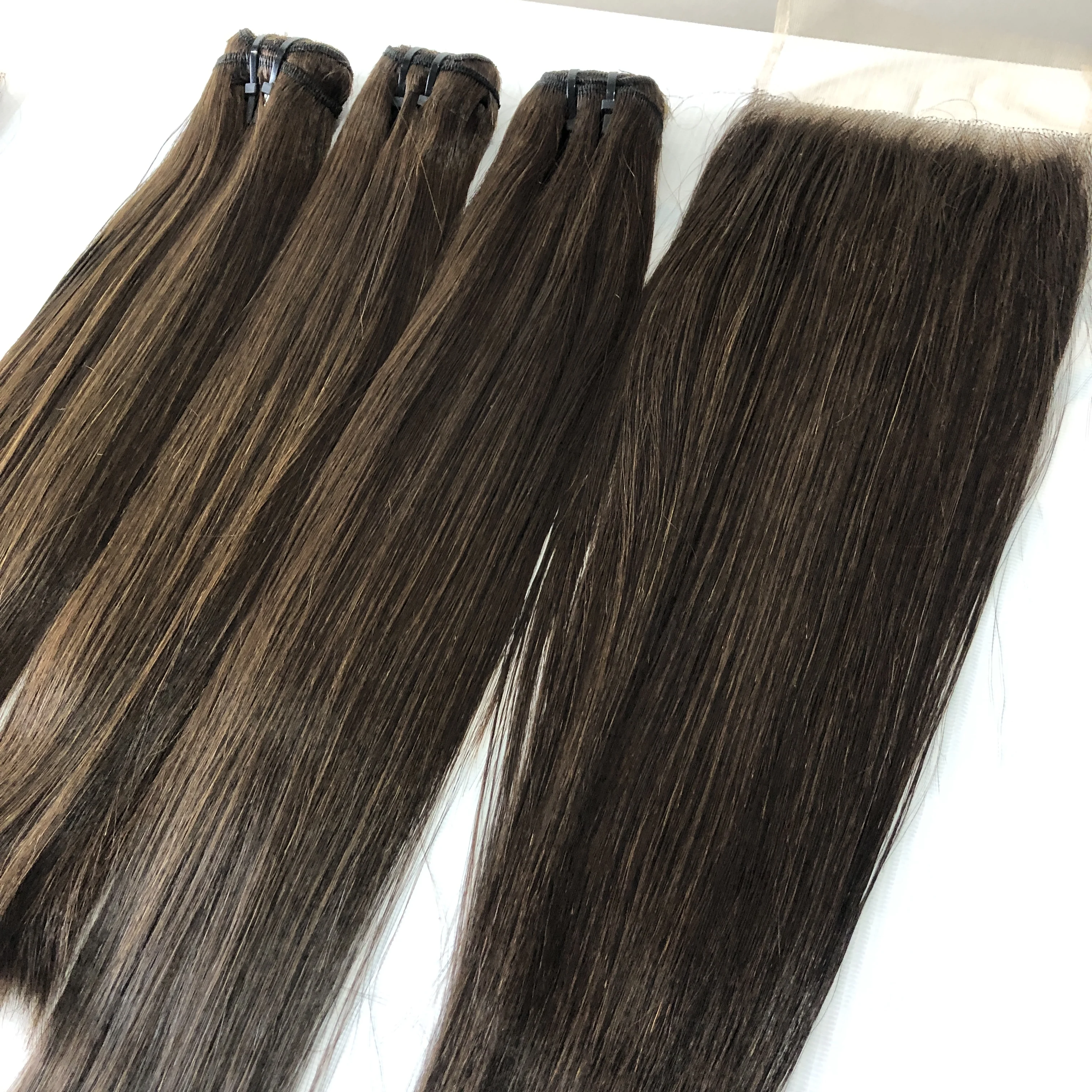 Cambodia Human Hair Bone Straight bundles SDD with 13x6 hd lace frontal wigs for black women