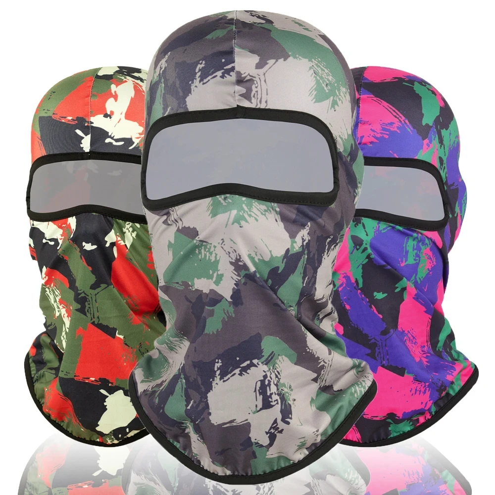 New Mens Ski Mask Cycling Hood Caps Camouflage Breathable Hiking Scarf Full Face Cover Helmet Beanies