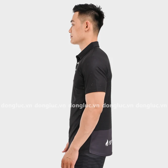 Polo Customize logo printing Made in Vietnam big manufacturer 100% polyester eyelet interlock fabric Men T-shirt