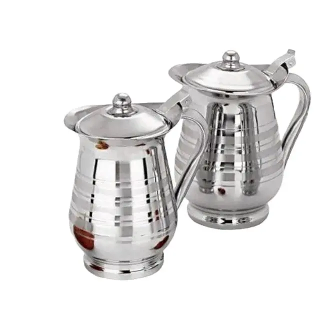 Stainless Steel  3.5L Classic  Drinking Jug With Lid and Handle Carafe Jug Beverage Pitcher