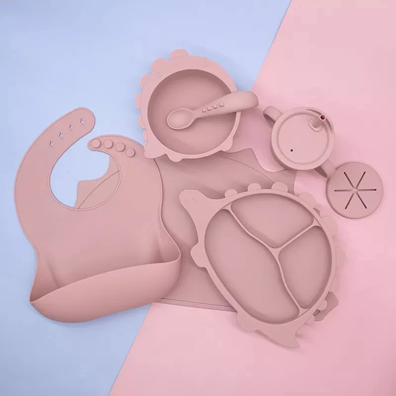 Wholesale High Quality Silicone Baby Feeding Set Eco-friendly Food Grade BPA-Free Tableware sets