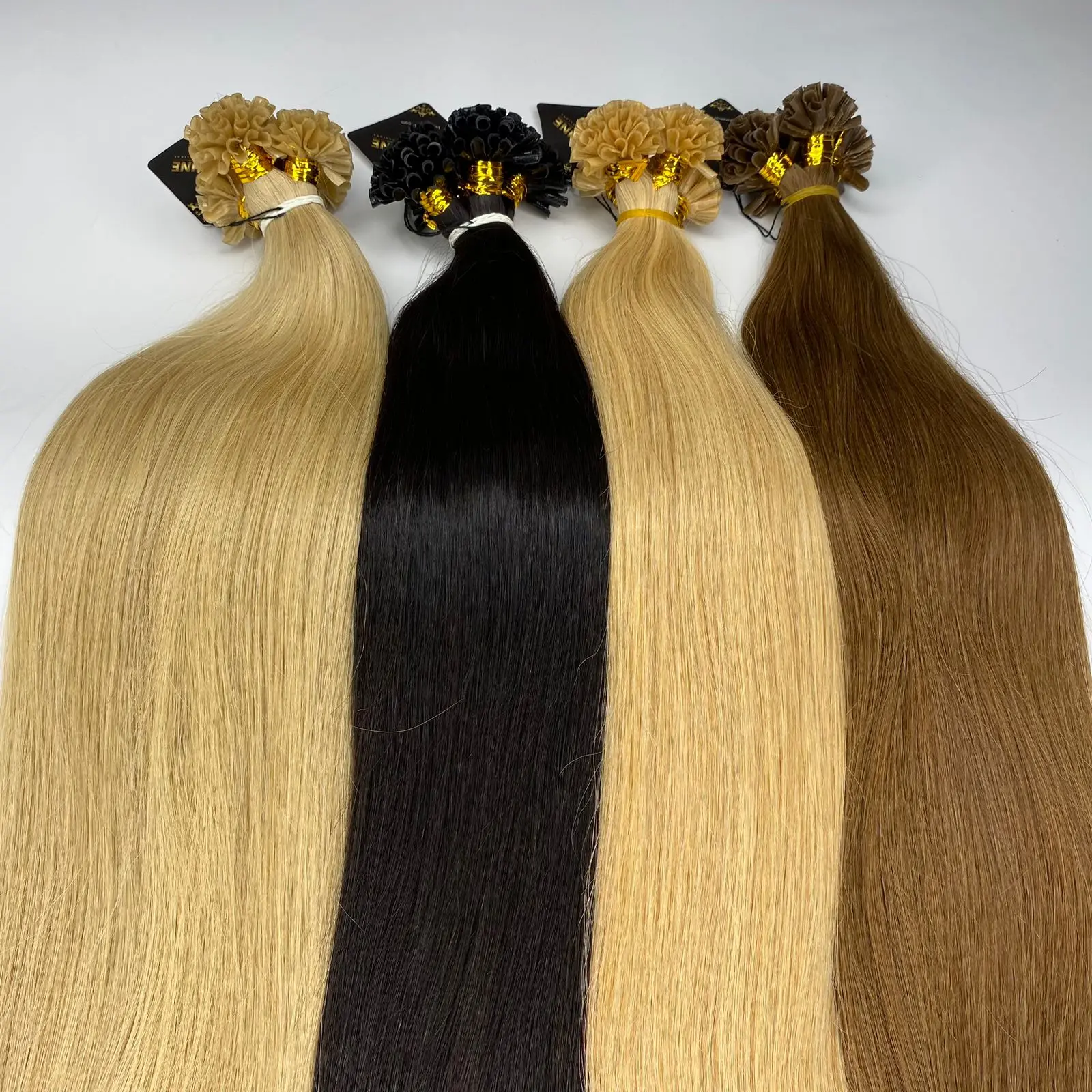 Wholesale Russian straight U Tip Double Drawn Virgin Human Hair Extensions Aliexpress Sophia luxshinehair