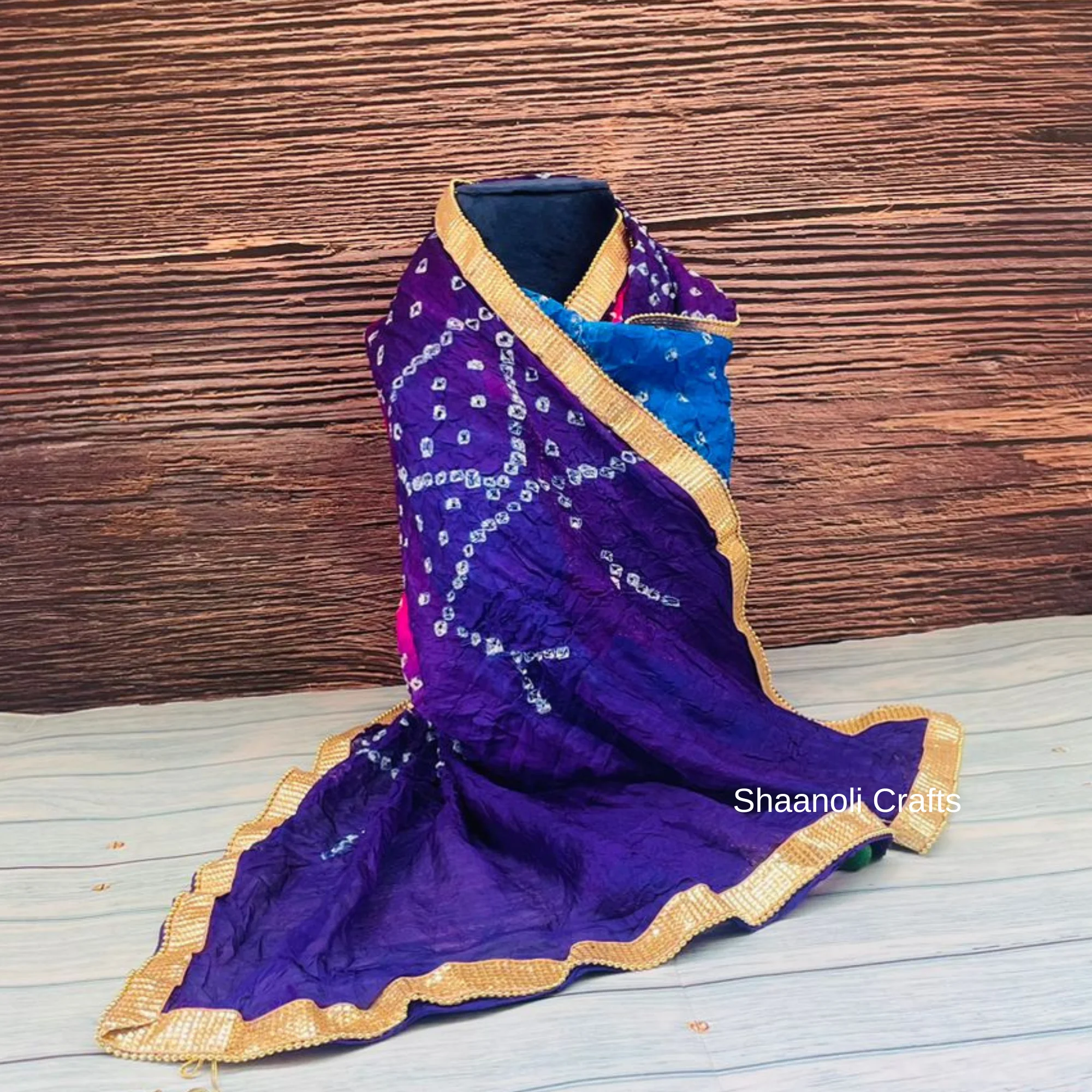 Latest Multi color Handmade Bandhani Silk Dupatta Free Size Dupatta For Women Gift For Her at Best Price