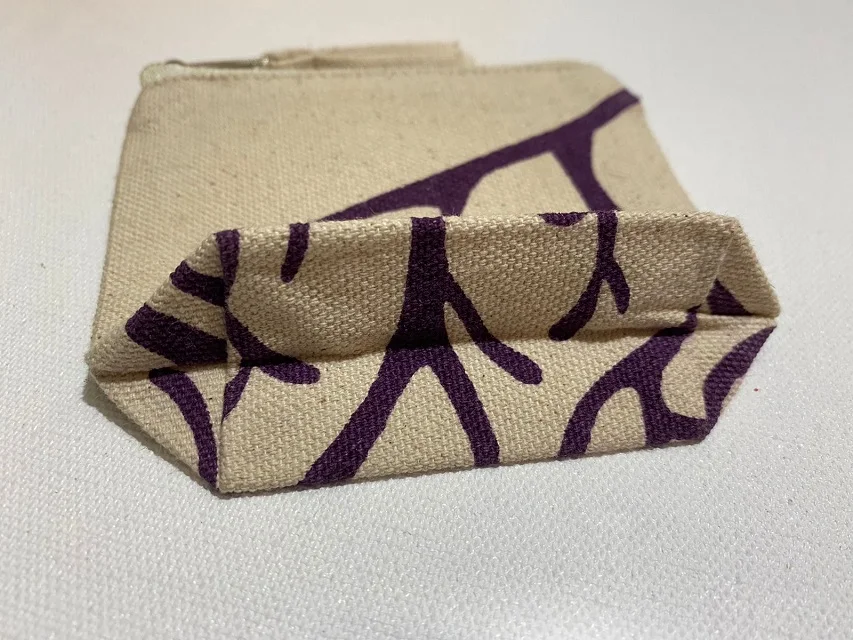 heat transfer 100% cotton canvas small pouch with zipper closure can be customized style color prints manufacturers supplier