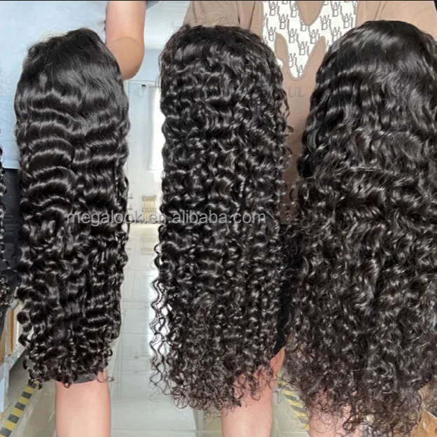 Ready Go Glueless Wigs Pre Cut/Plucked /Bleached 5*6 Lace Closure Wig 13x4 13x6 Deep /Water Curly wave Lace Front Human Hair Wig