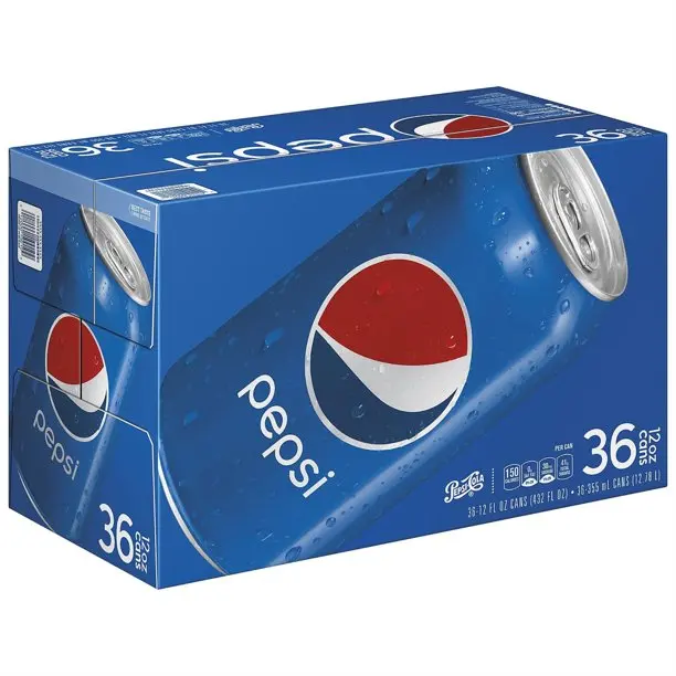 Pepsi cans and bottles available in bulk for wholesale at factory prices and worldwide delivery possible for local retailers