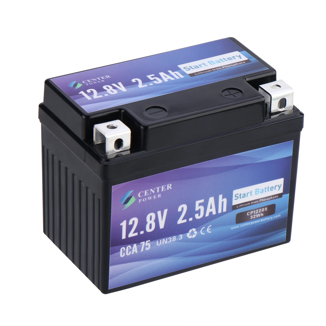 Center Power light weight logn lifespan buit-in bms 12v rechargeable motorcycle battery 12v 2.5ah